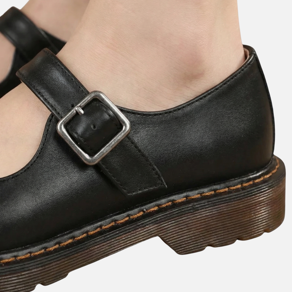 Women's Classic Mary Jane Shoes with Buckle Strap