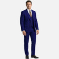 Men's Classic Three-Piece Suit with Notch Lapel Blazer