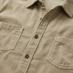 Men's Burgundy Corduroy Cotton Overshirt with Chest Pockets