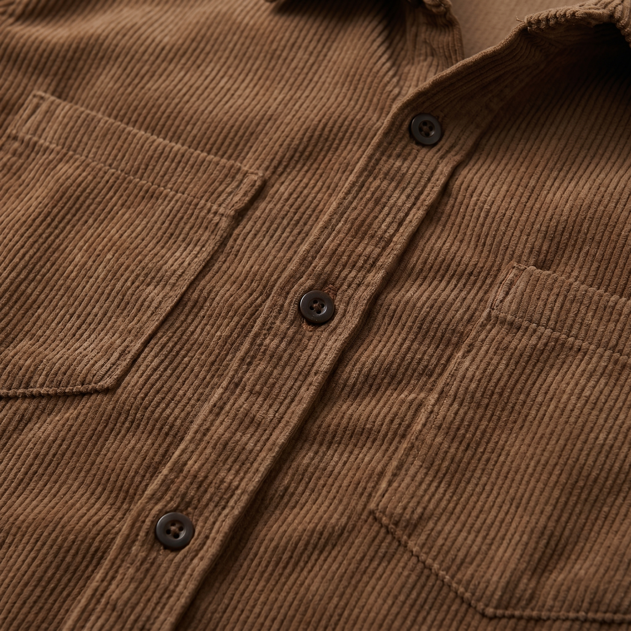 Men's Corduroy Overshirt with Chest Pockets