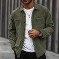 Men's Corduroy Overshirt with Chest Pockets
