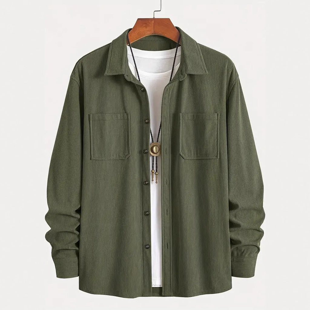 Men's Corduroy Overshirt with Chest Pockets