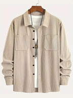 Men's Corduroy Overshirt with Chest Pockets