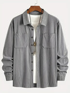 Men's Corduroy Overshirt with Chest Pockets
