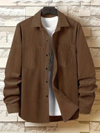 Men's Corduroy Overshirt with Chest Pockets