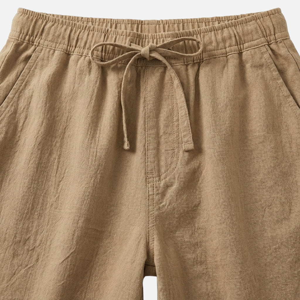 Men's Relaxed Cotton Shorts with Drawstring Waist