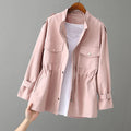 Women's Cotton Field Jacket with Stand Collar
