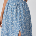 Women's Flowing Maxi Skirt with Floral Print