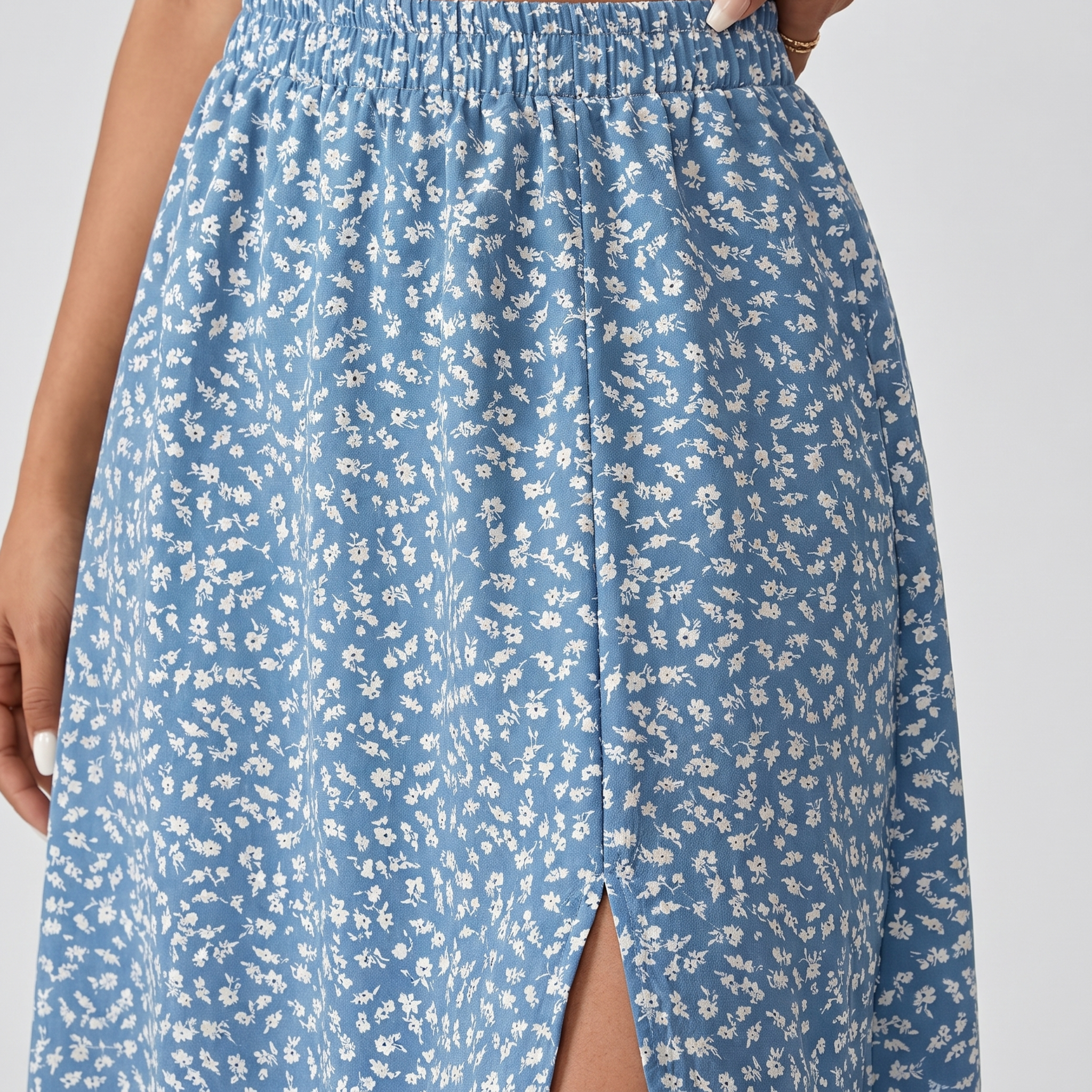 Women's Flowing Maxi Skirt with Floral Print