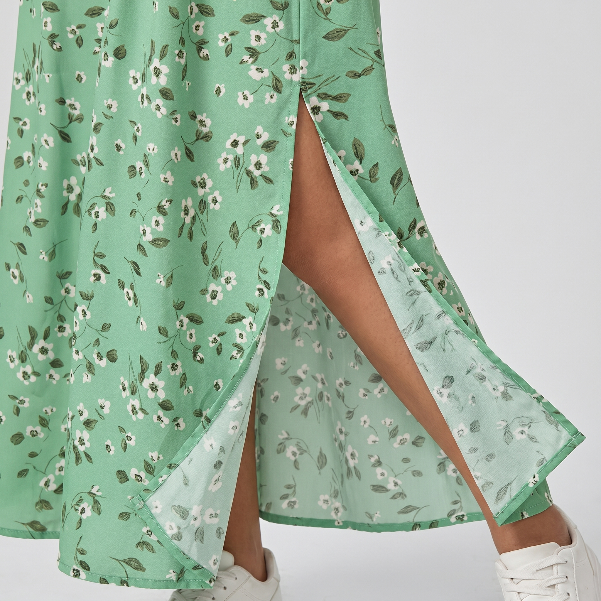 Women's Flowing Maxi Skirt with Floral Print