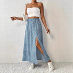 Women's Flowing Maxi Skirt with Floral Print