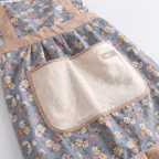 Women's Cotton Pinafore Midi Dress with Floral Print