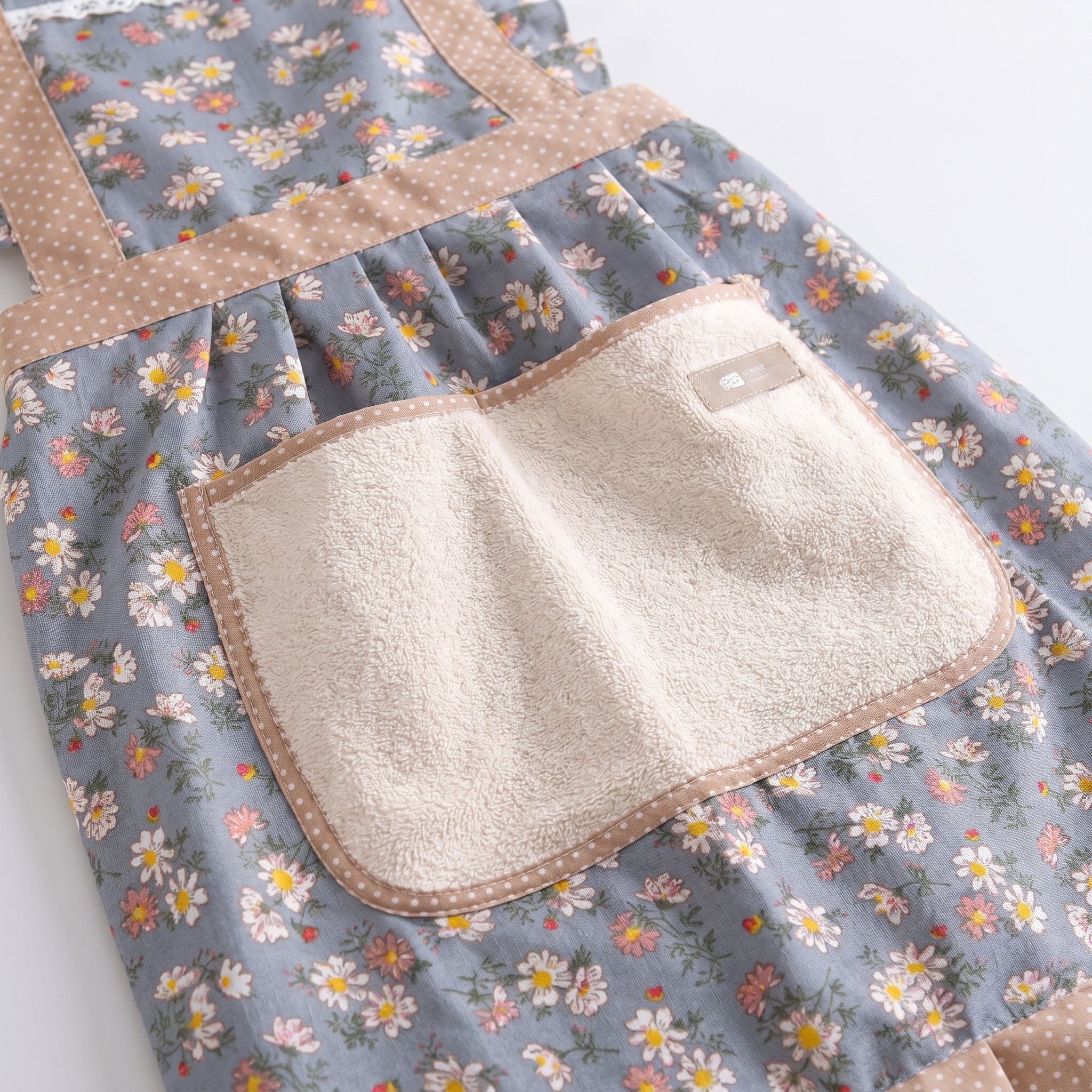 Women's Cotton Pinafore Midi Dress with Floral Print