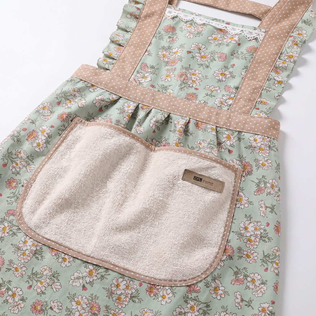 Women's Cotton Pinafore Midi Dress with Floral Print