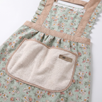 Women's Cotton Pinafore Midi Dress with Floral Print