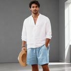 Men's Relaxed Cotton Shorts with Drawstring Waist