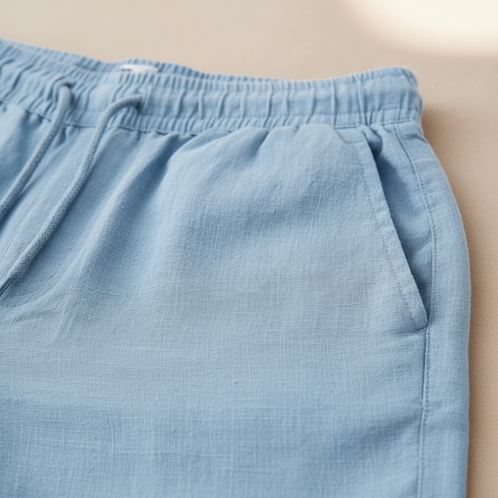 Men's Relaxed Cotton Shorts with Drawstring Waist