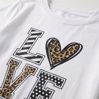 Women's Relaxed Cotton Summer Top with Heart Graphic