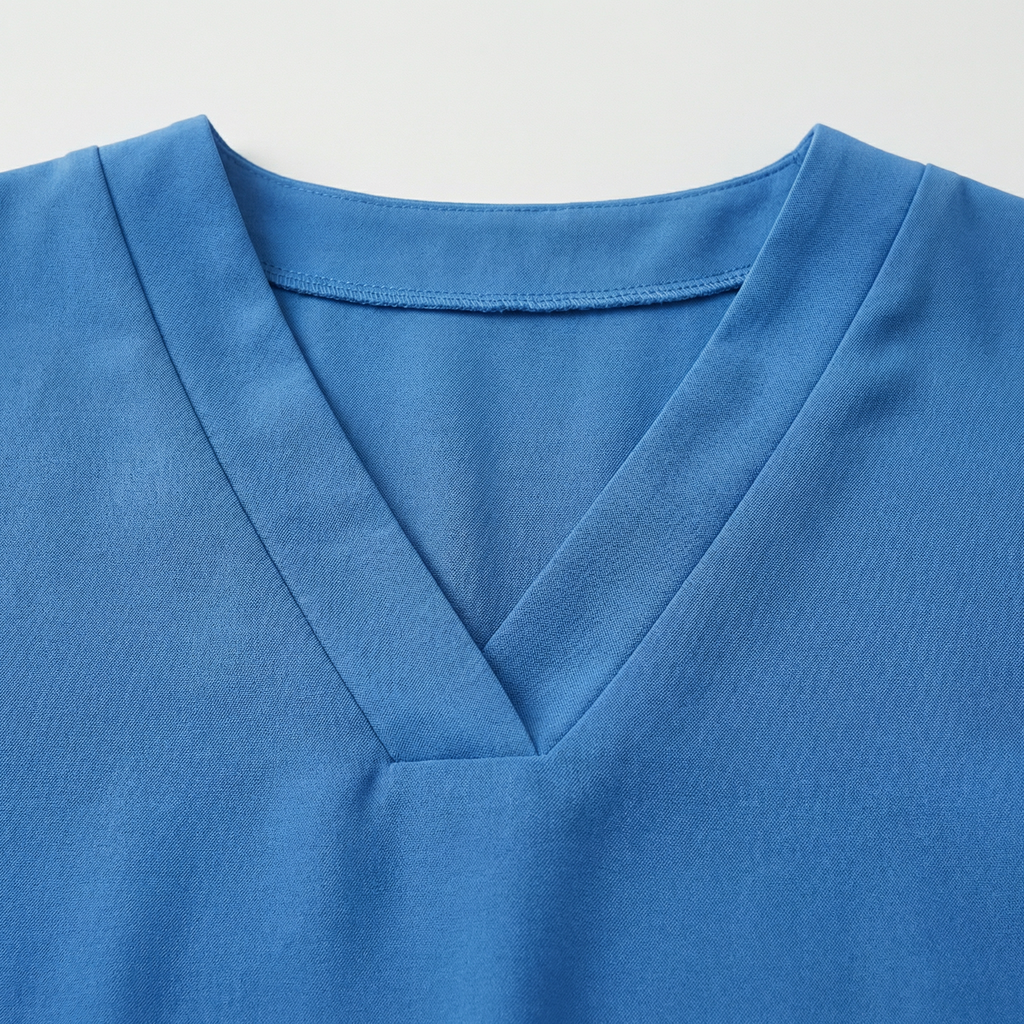 Women's Relaxed Crepe Blouse with V-Neck