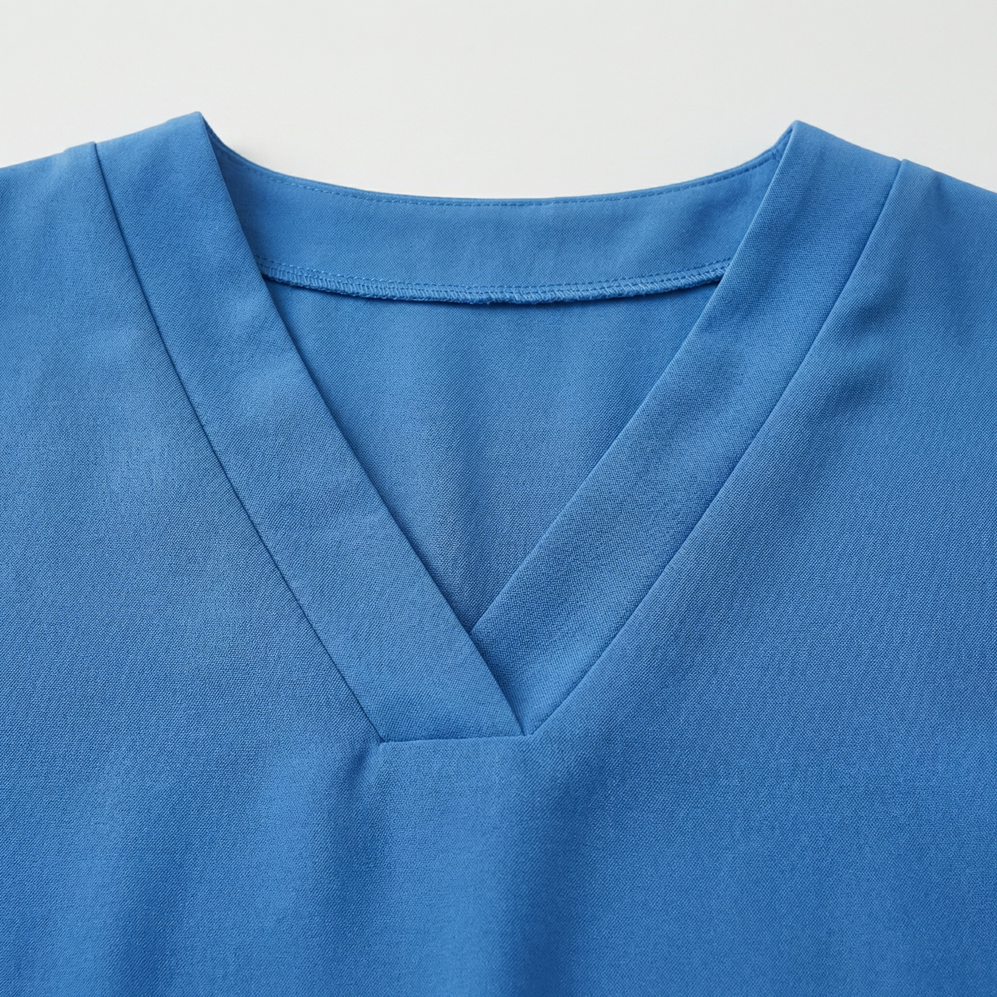 Women's Relaxed Crepe Blouse with V-Neck