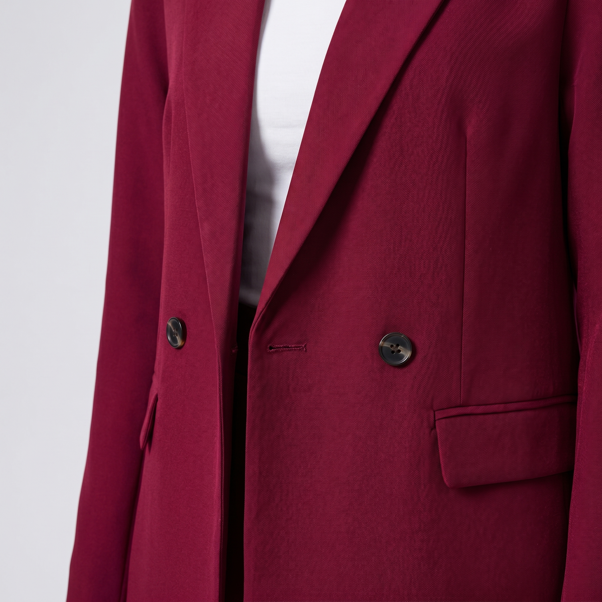 Women's Double-Breasted Suit Set with Wide-Leg Trousers