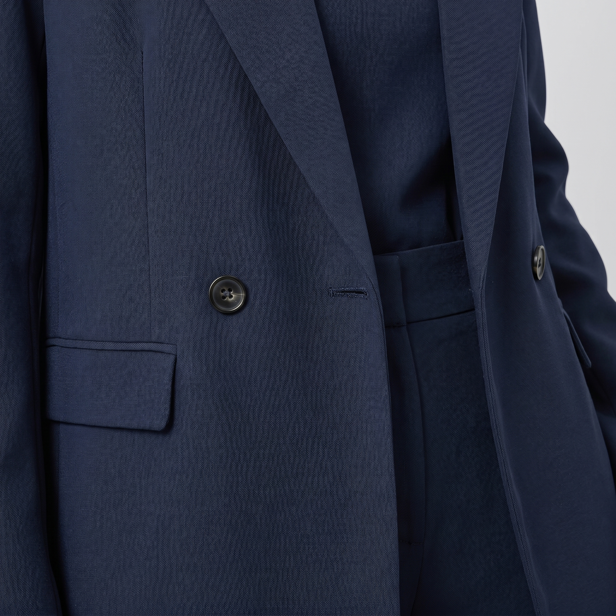 Women's Double-Breasted Suit Set with Wide-Leg Trousers