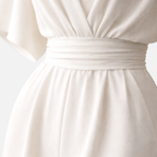 Women's Draped-Sleeve Wide-Leg Jumpsuit