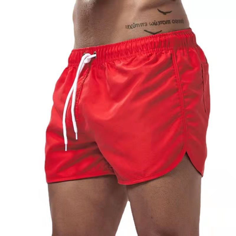 Men's Drawstring Swim Shorts with Side Pockets