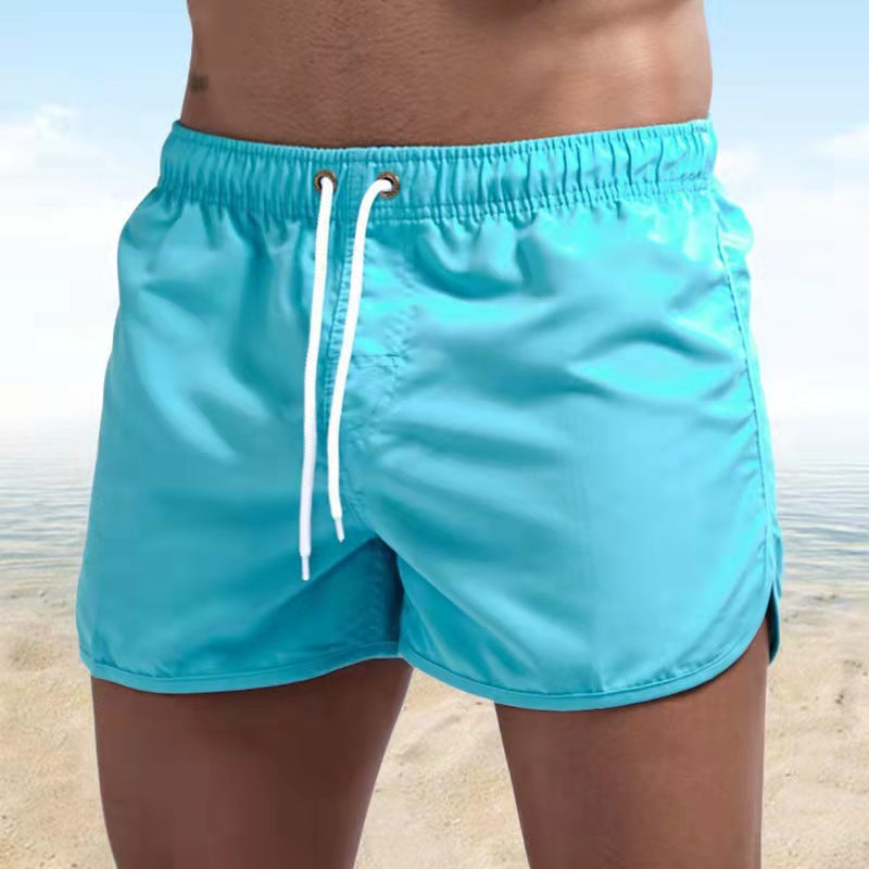 Men's Drawstring Swim Shorts with Side Pockets