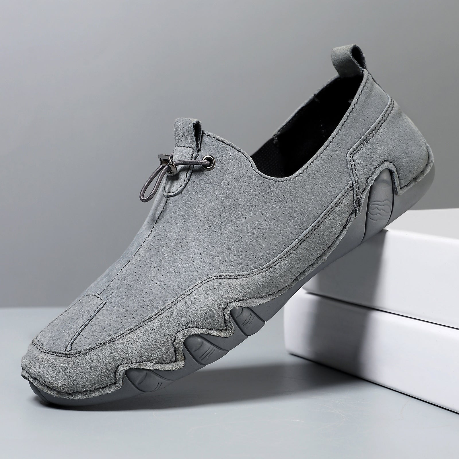 Men's Slip-On Sneakers with Elastic Laces