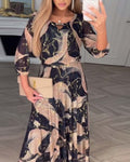 Women's Chiffon Maxi Dress with Elasticated Waist