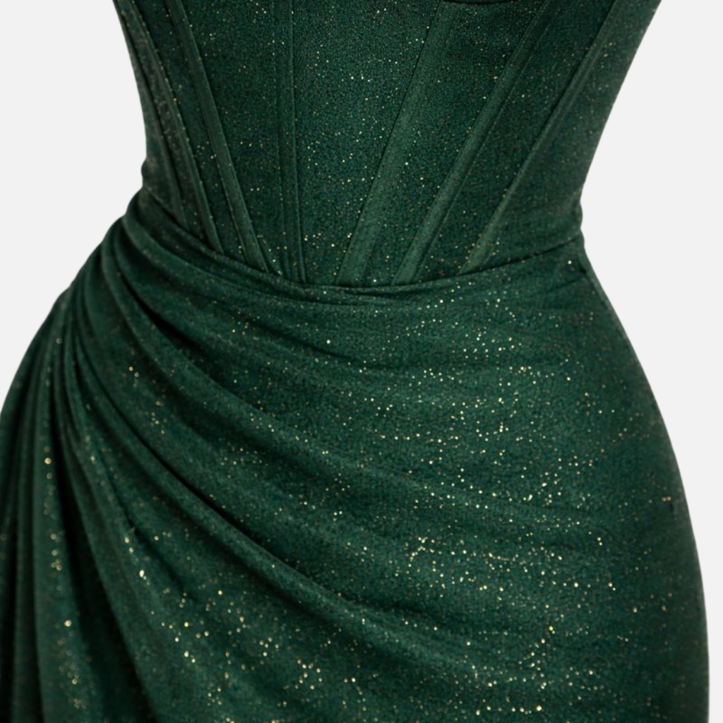 Women's Corset Maxi Dress with Spaghetti Straps