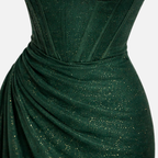 Women's Corset Maxi Dress with Spaghetti Straps