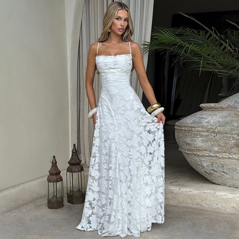 Women's Floral Maxi Dress with Cowl Neck