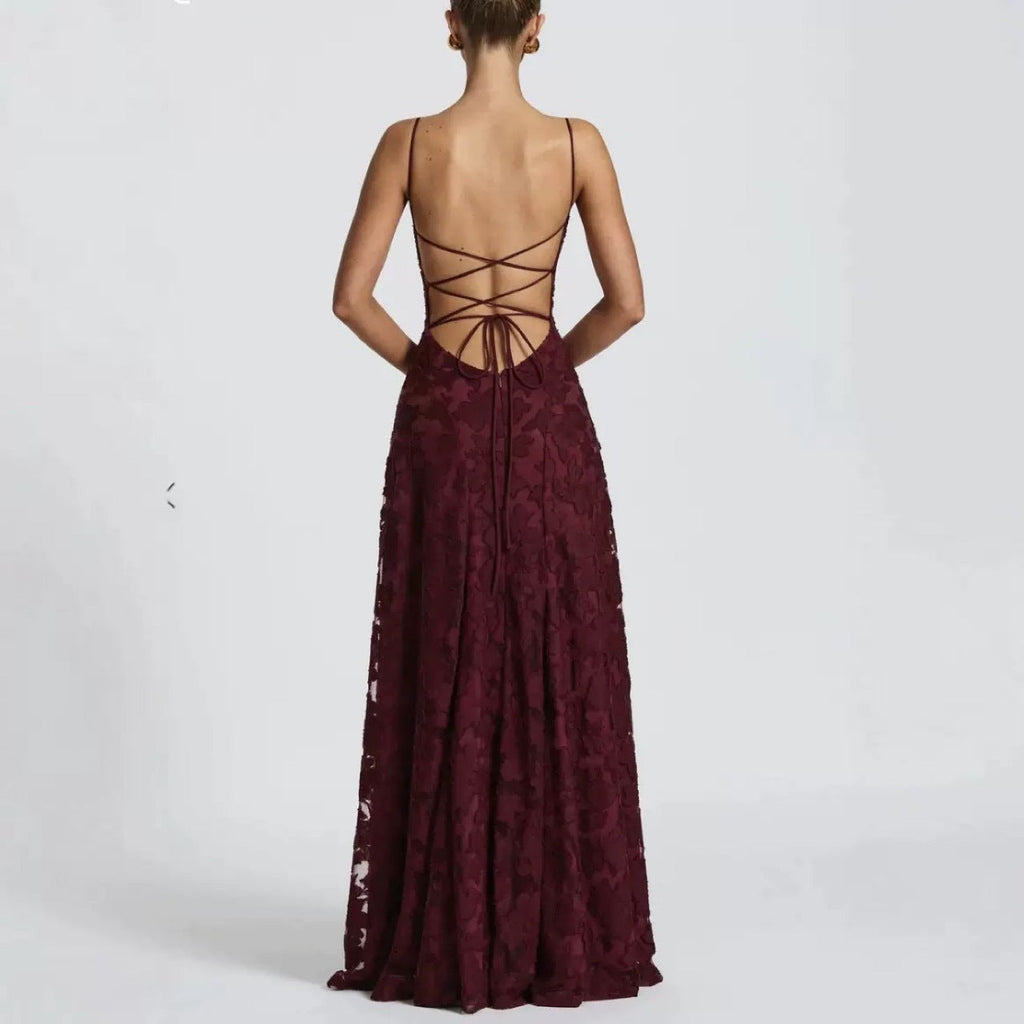 Women's Floral Maxi Dress with Cowl Neck