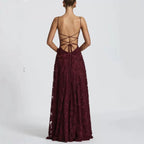 Women's Floral Maxi Dress with Cowl Neck