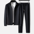 Men's Fitted Tracksuit with Zip-Up Jacket and Drawstring Pants