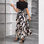 Women's Floral Maxi Dress with Puff Sleeves