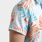 Men's Relaxed Two-Piece Set with Floral Cuban Collar Shirt