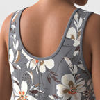 Women's Floral Tankini Swimwear with Side-Tie Top