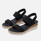 Women's Platform Sandals with Jute Espadrille Detail