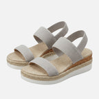 Women's Platform Sandals with Jute Espadrille Detail