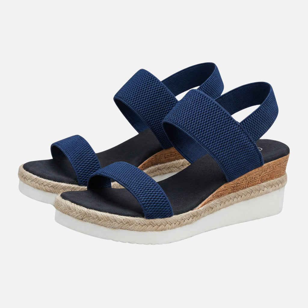 Women's Platform Sandals with Jute Espadrille Detail