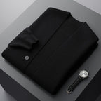Men's Knit Casual Cardigan with Contrast Sleeve Stripes