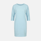 Women's Relaxed Knit Mini Dress with Three-Quarter Sleeves