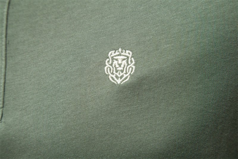 Men's Knit Polo Shirt with Two-Button Placket