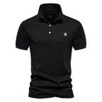 Men's Knit Polo Shirt with Two-Button Placket