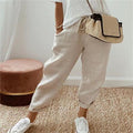 Women's Relaxed Linen Pants with Drawstring Waist
