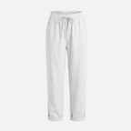 Women's Relaxed Linen Pants with Drawstring Waist