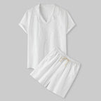 Men's Relaxed Linen Co-Ord Set with Cuban Collar